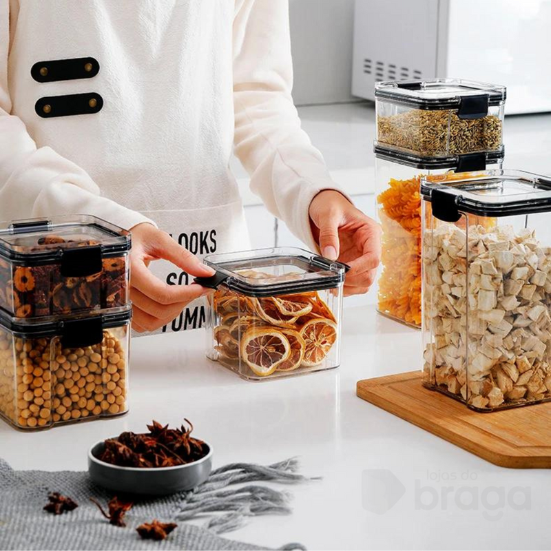 EcoLock - Kit Potes Herméticos de Vidro + (Brindes Exclusivos)